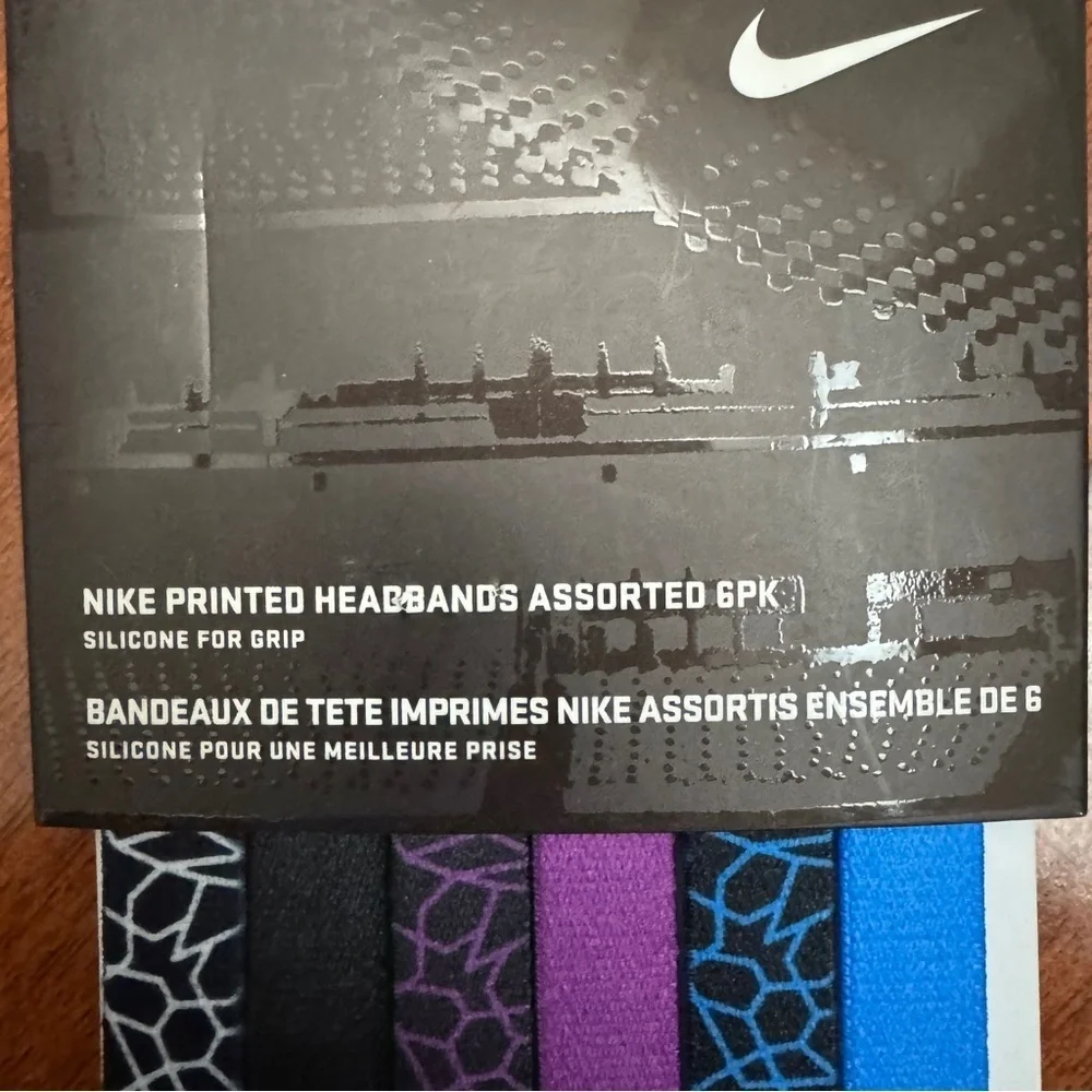 Nike Printed Headbands Assorted 6 Pk